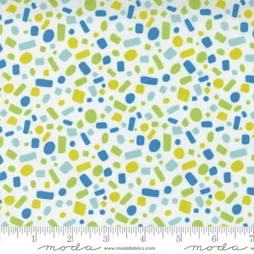 Blue Green Creativity Glows Cloud Sprout 44"/45" Fabric Per Yard - Linda's Electric Quilters