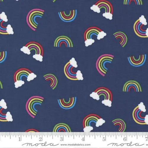 Blue Rainbow Garden Blueberry 44"/45" Fabric Per Yard - Linda's Electric Quilters