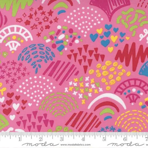 Pink Creativity Glows Bubblegum 44"/45" Fabric Per Yard - Linda's Electric Quilters