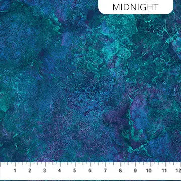 Blue Midnight Quartz Stonehenge Gradations Cotton 44"/45" Fabric Per Yard - Linda's Electric Quilters