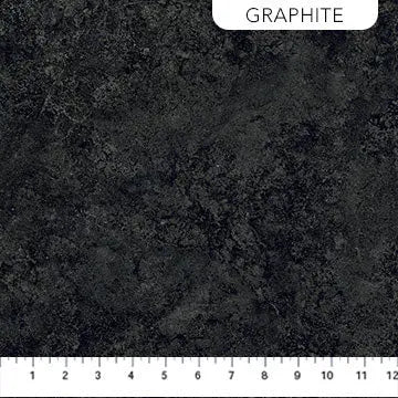 Black Graphite Quartz Stonehenge Gradations Cotton 44"/45" Fabric Per Yard - Linda's Electric Quilters