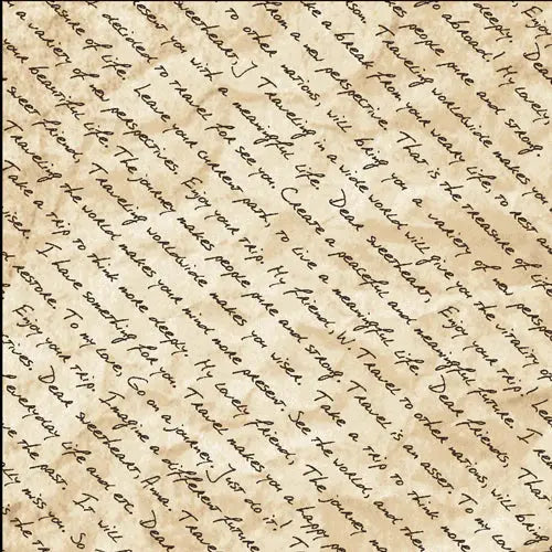 Natural Dear Friends Diagonal Words Dark Cotton 44"/45" Fabric Per Yard - Linda's Electric Quilters