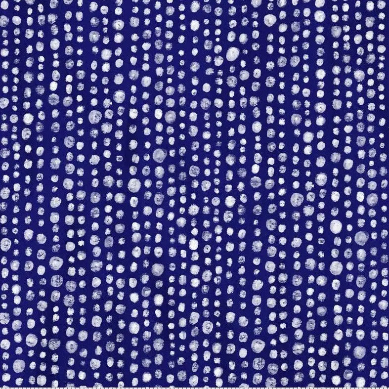 Blue Navy Dotty Stripe 44"/45" Fabric Per Yard - Linda's Electric Quilters