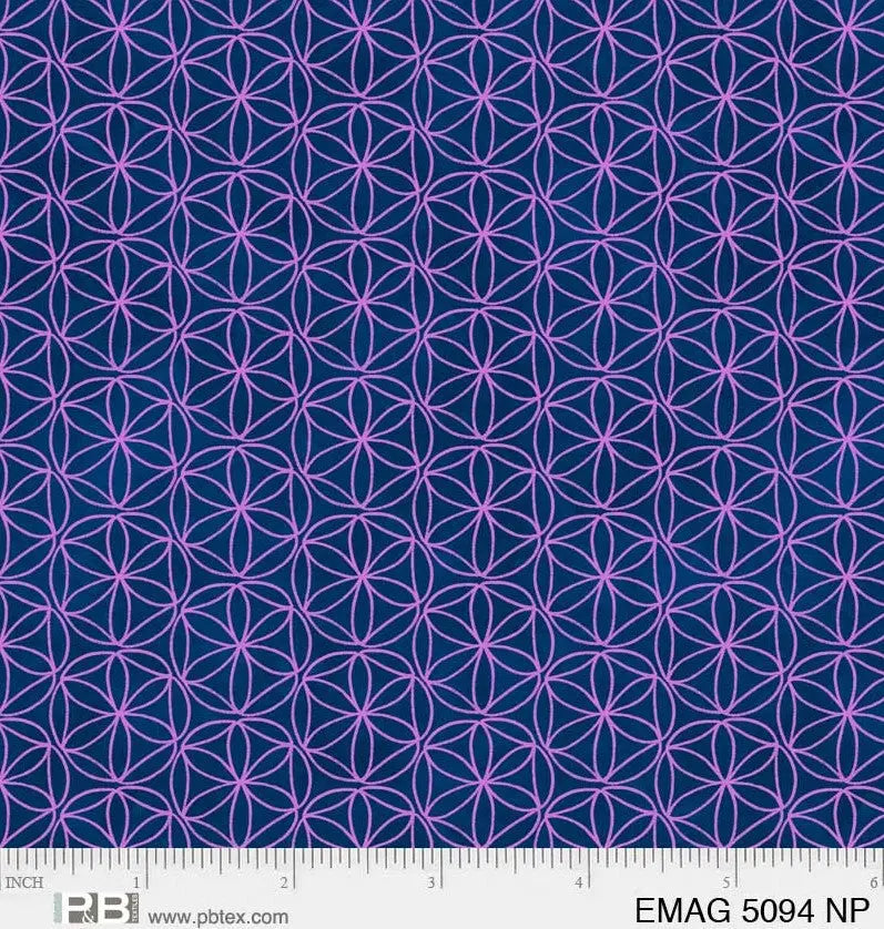 Purple Magic Circular Blender 44"/45" Fabric Per Yard - Linda's Electric Quilters