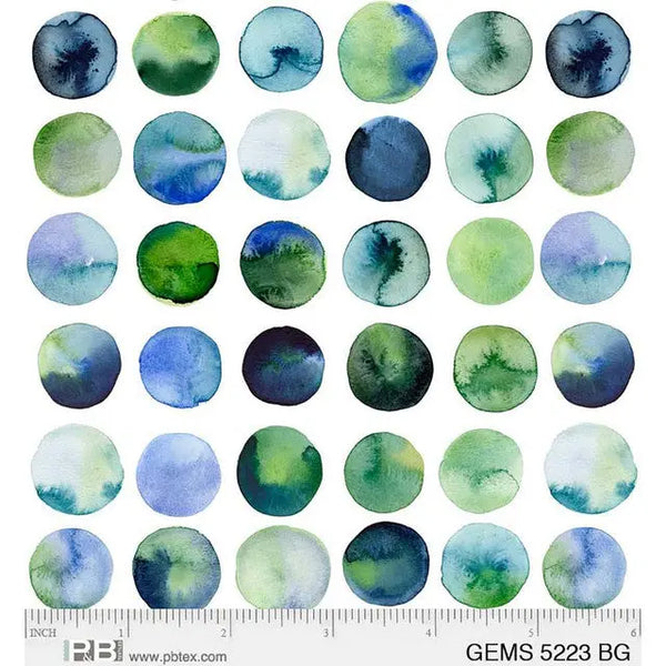 Multi Blue Green Gemstones Marbles 44