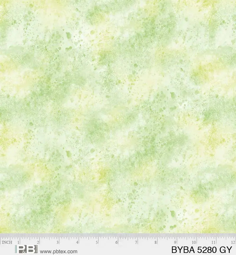 Green Yellow Barnyard Babies 44"/45" Fabric Per Yard - Linda's Electric Quilters