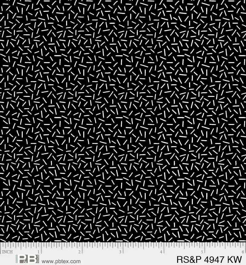 Black Salt & Pepper 44"/45" Fabric Per Yard - Linda's Electric Quilters