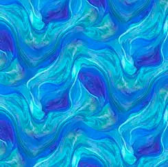 Blue Surge Lava 44"/45" Fabric Per Yard - Linda's Electric Quilters