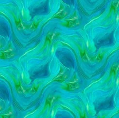 Green Teal Surge Lava 44"/45" Fabric Per Yard - Linda's Electric Quilters