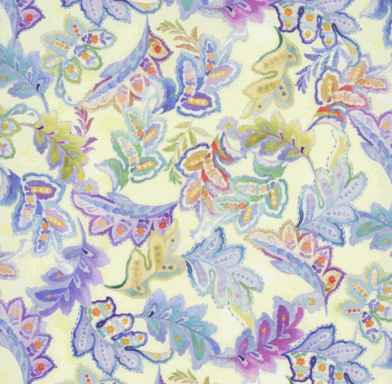In The Beginning Fabrics Fabric Daydreams Large Leaves Multi Cotton 44"/45" Fabric Per Yard