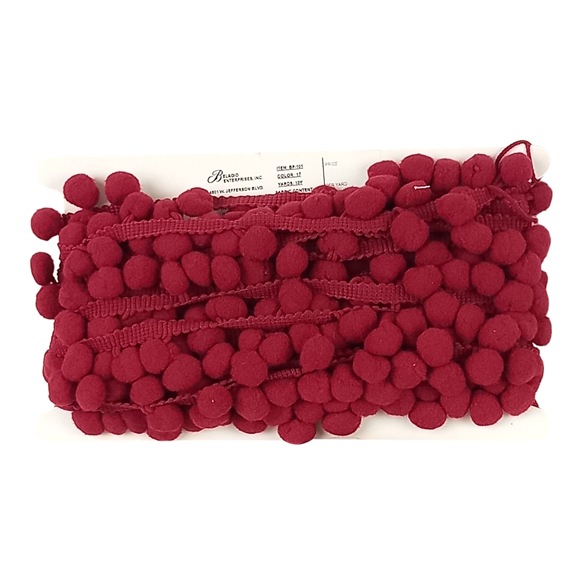 5/8-inch Pompom Trim – 10 Yard Roll | 22 colors