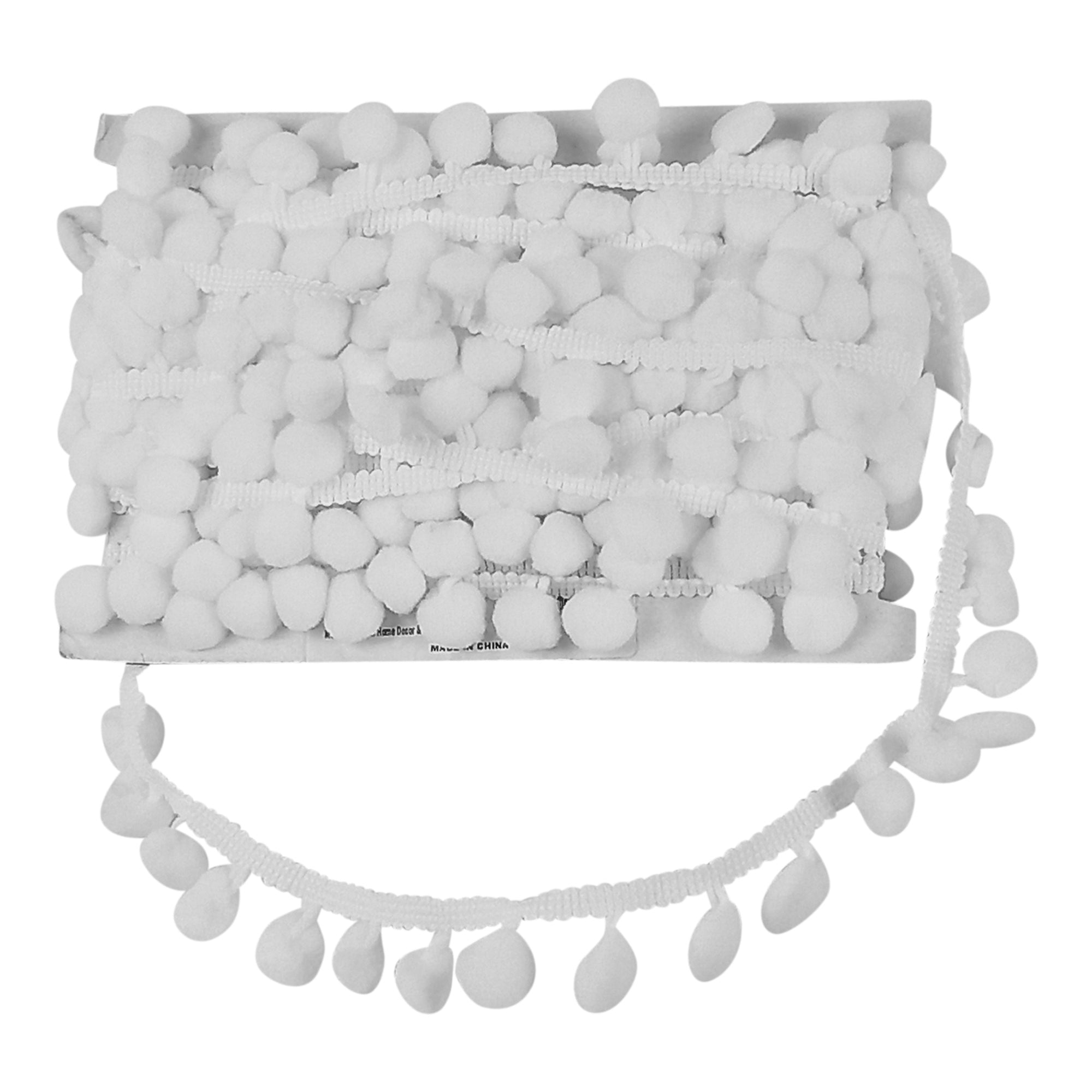 5/8-inch Pompom Trim – 10 Yard Roll | 22 colors