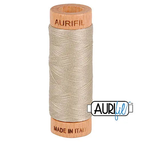 5011 Rope Beige Aurifil Cotton 80wt Spool - Linda's Electric Quilters