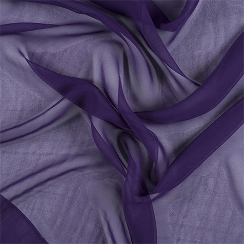 Runway Silks Purple Wide Silk Chiffon Fabric - Reorderable