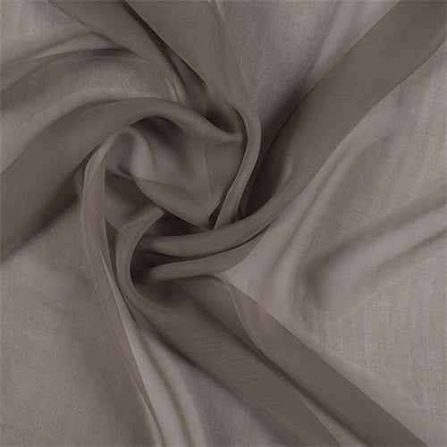 Runway Silks Latte Wide Silk Chiffon Fabric - Reorderable
