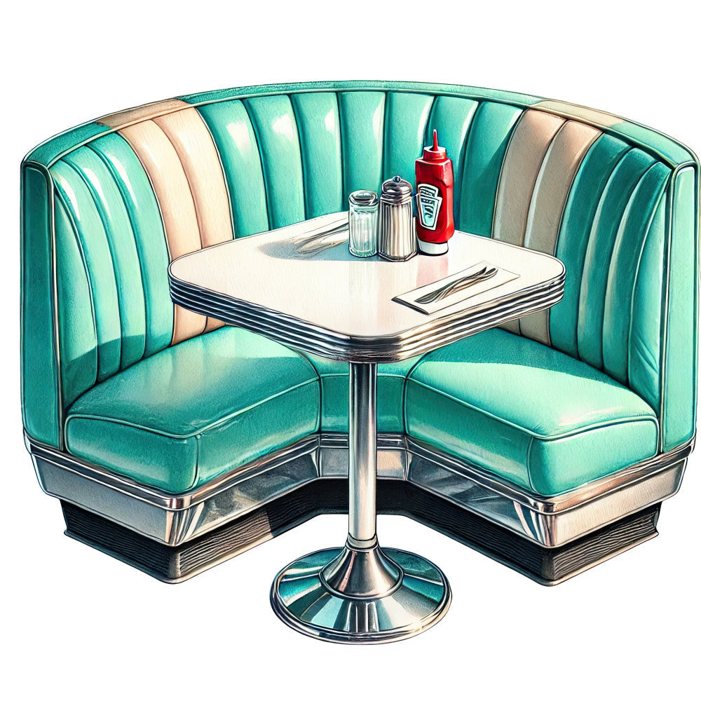 50s Diner Fabric Panel 16