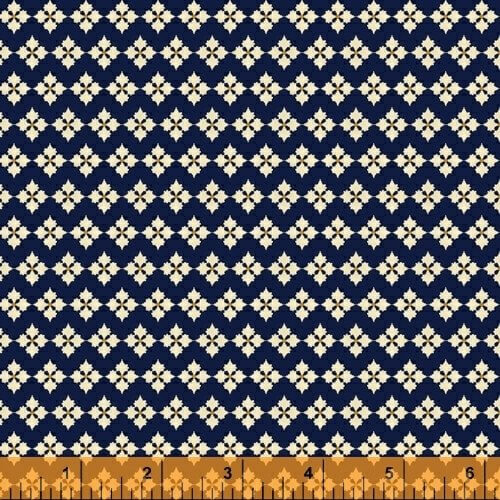 Windham Fabrics Spellbound vintage crochet navy cotton 3 yard pack