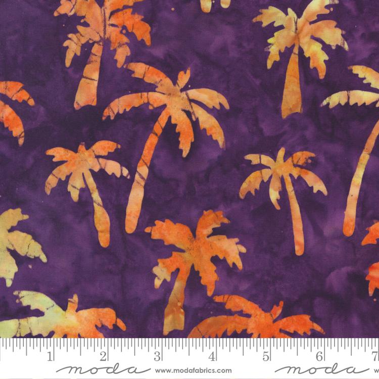 Beachy Batiks Purple Tang Cotton 44"/45" Fabric Per Yard