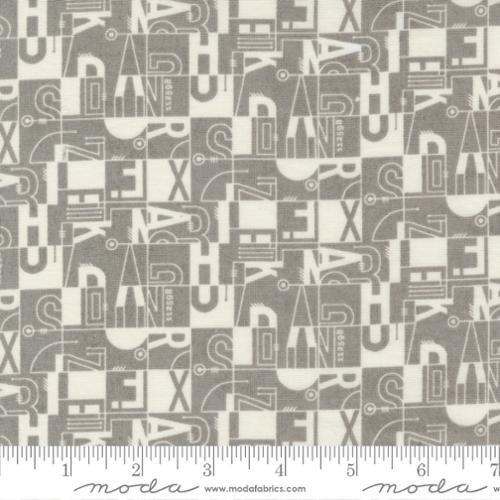 Date Night Grey Couture Text and Words Block Cotton 44"/45" Fabric Per Yard