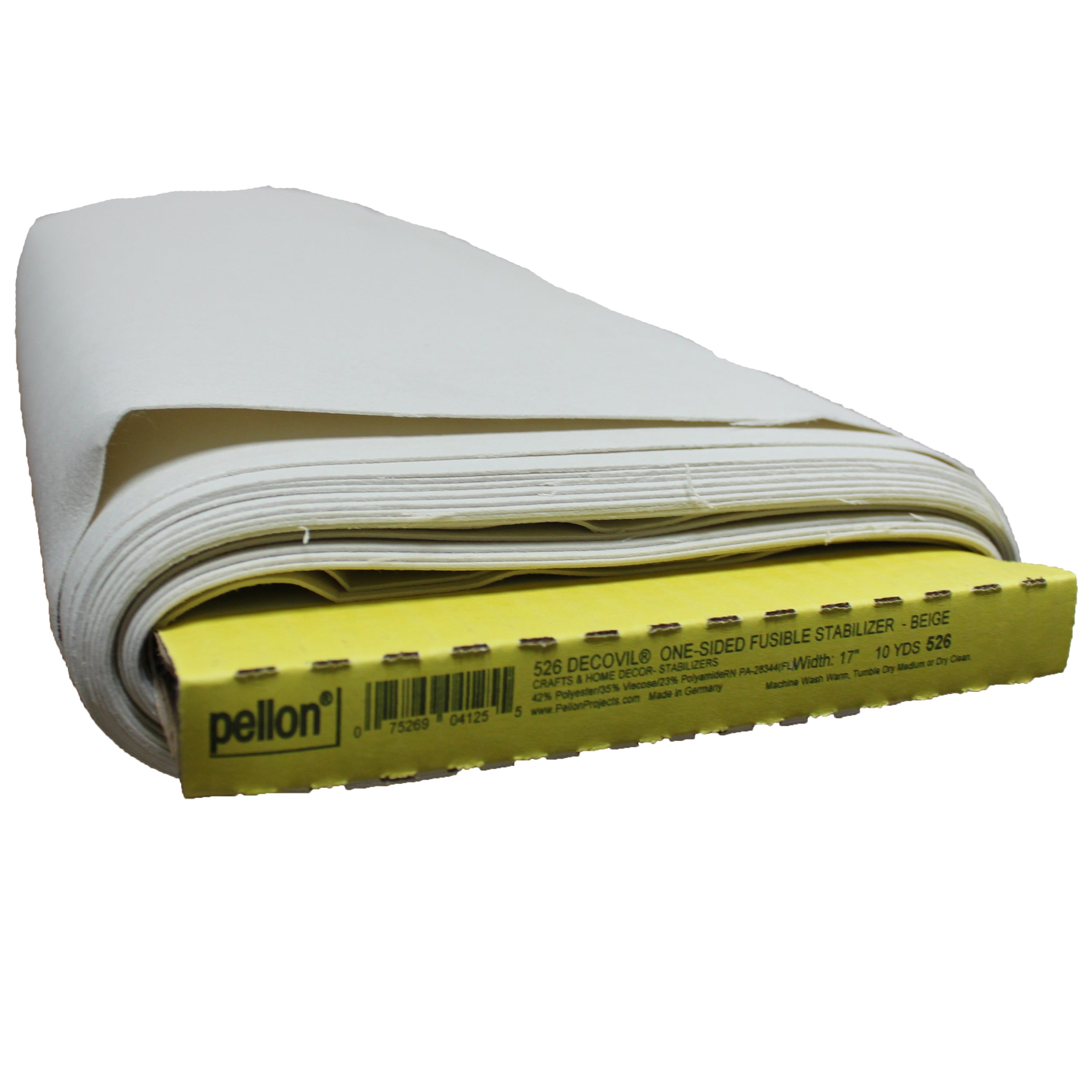 Pellon 526 Decovil fusible stabilizer bolt, 17 inches wide by 10 yards, beige