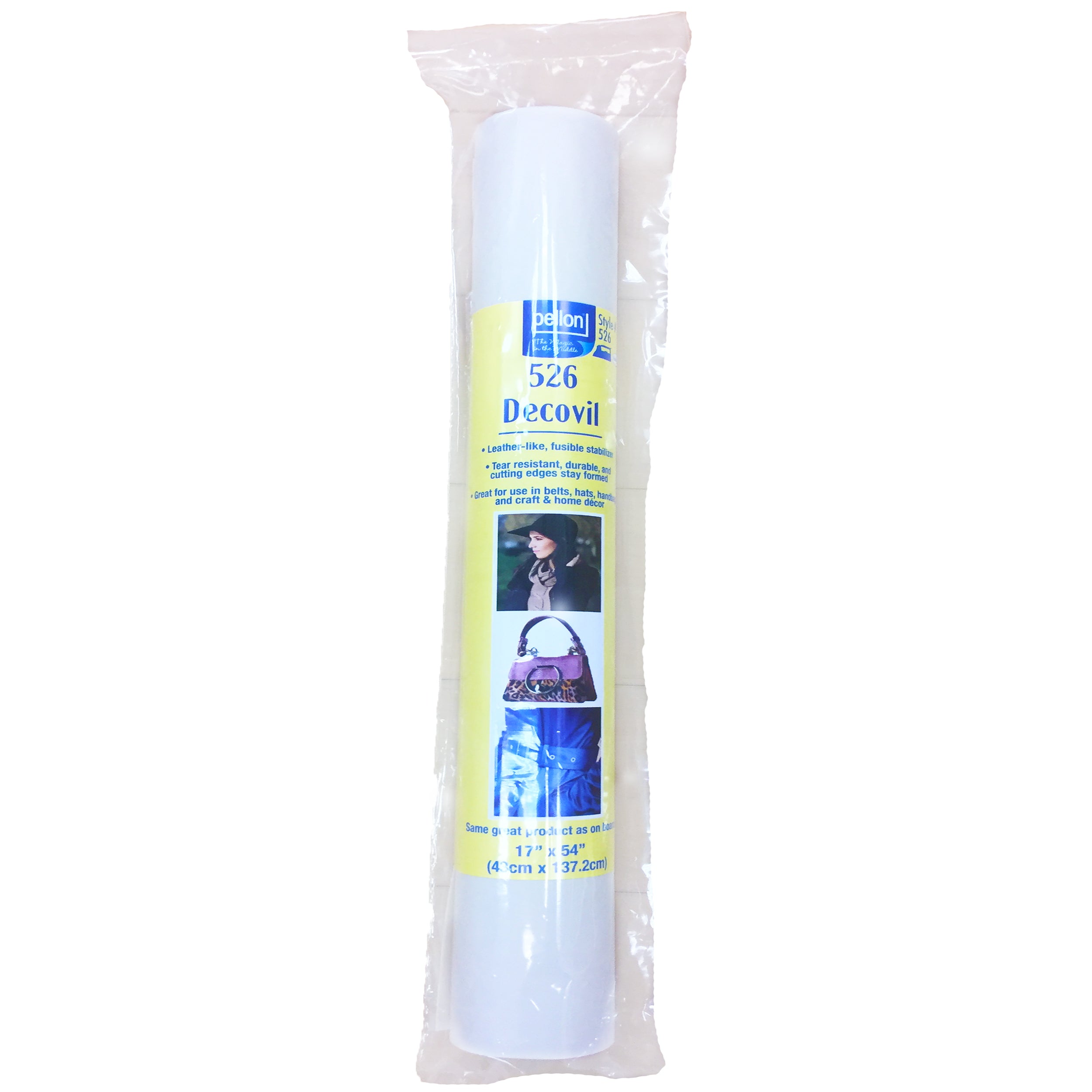 Pellon 526 Decovil one-sided fusible stabilizer, 17 inch x 54 inch package in beige
