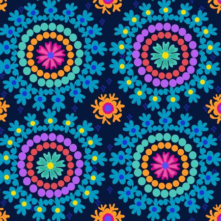 Windham Wanda 108 inch wideback quilt backing fabric in Navy