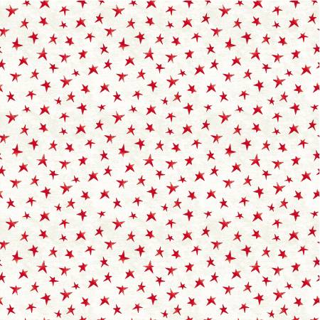 Windham A Very Terri Christmas Christmas Star quilting fabric in Ivory