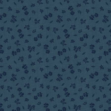 Windham Banyan floral quilting cotton fabric in Indigo
