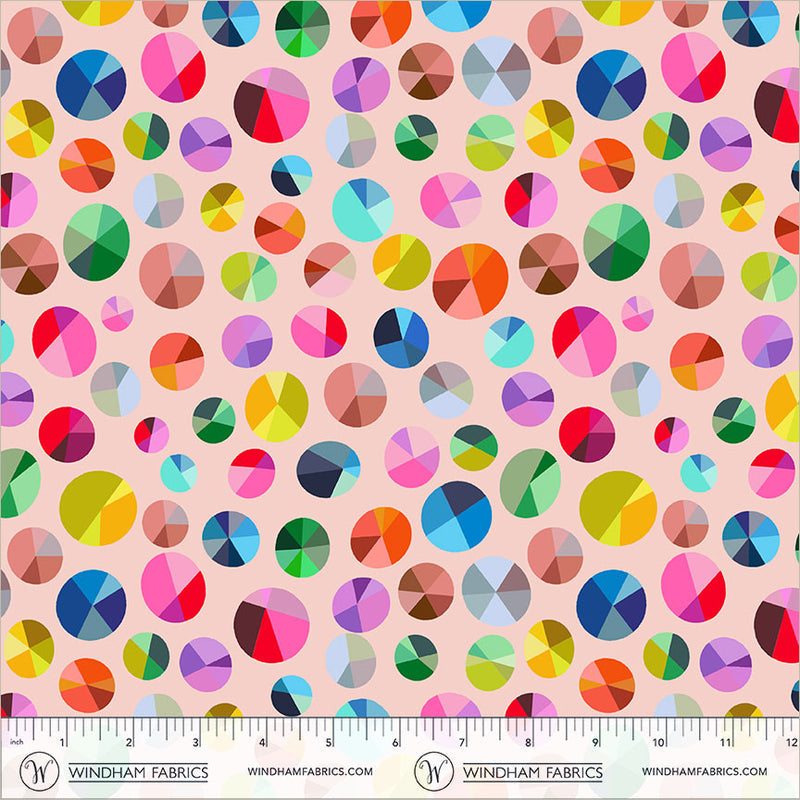 Happy Place Freewheel Blush Cotton 44"/45" Fabric Per Yard