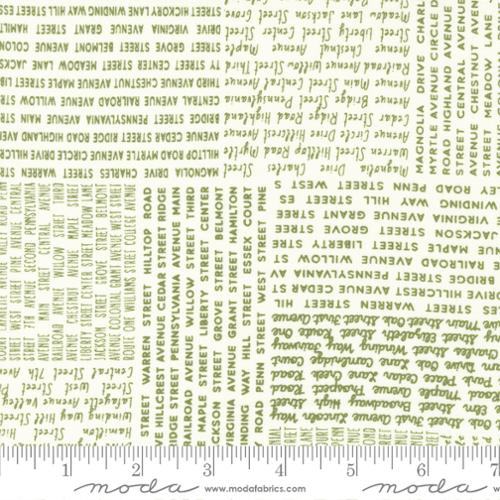 Main Street Vanilla Grass In The News Text & Words Cotton 44"/45" Fabric Per Yard