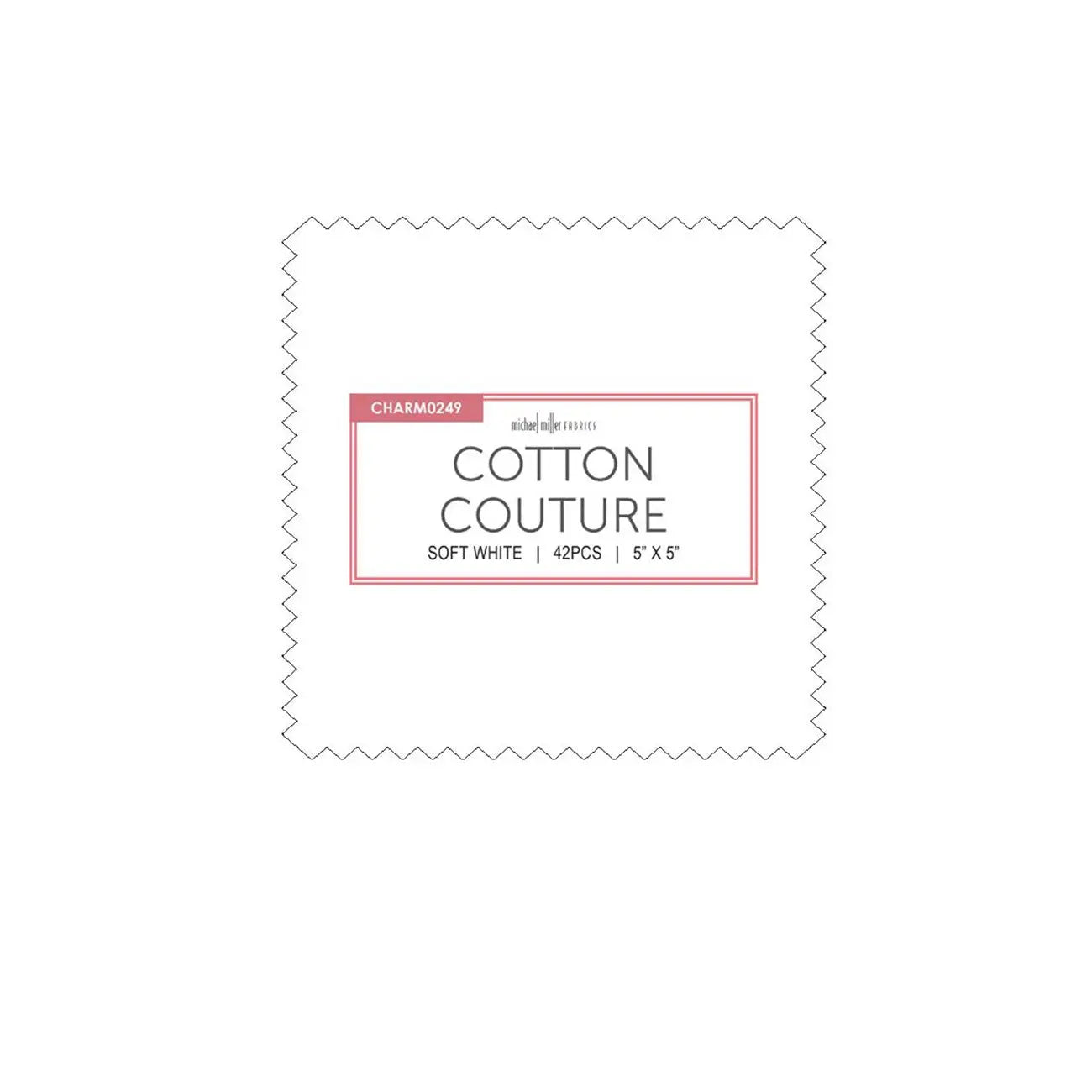 5in Squares, Cotton Couture, Soft White, 40pcs/bundle Checker Distributor