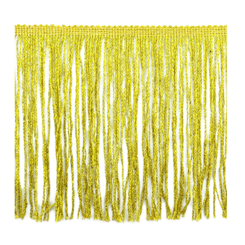 6-inch Metallic Chainette Fringe Trim, 15-Yard Roll – for Costumes, Apparel & Home Decor