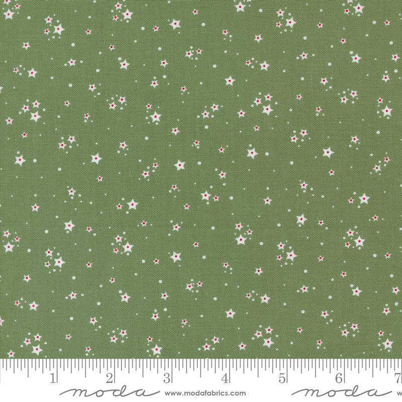 Moda Corey Yoder Starberry quilting cotton fabric in Green