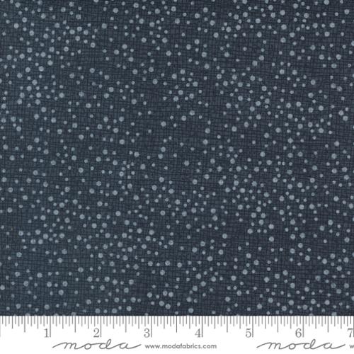 Coven Dotty Thatched Soft Black Cotton 44"/45" Fabric Per Yard