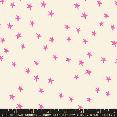 Starry Neon Pink 43"/44" Fabric Per Yard
