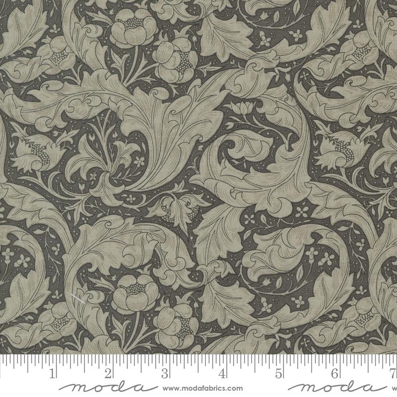 Moda Ebony Suite quilting fabric in Charcoal 8386 16