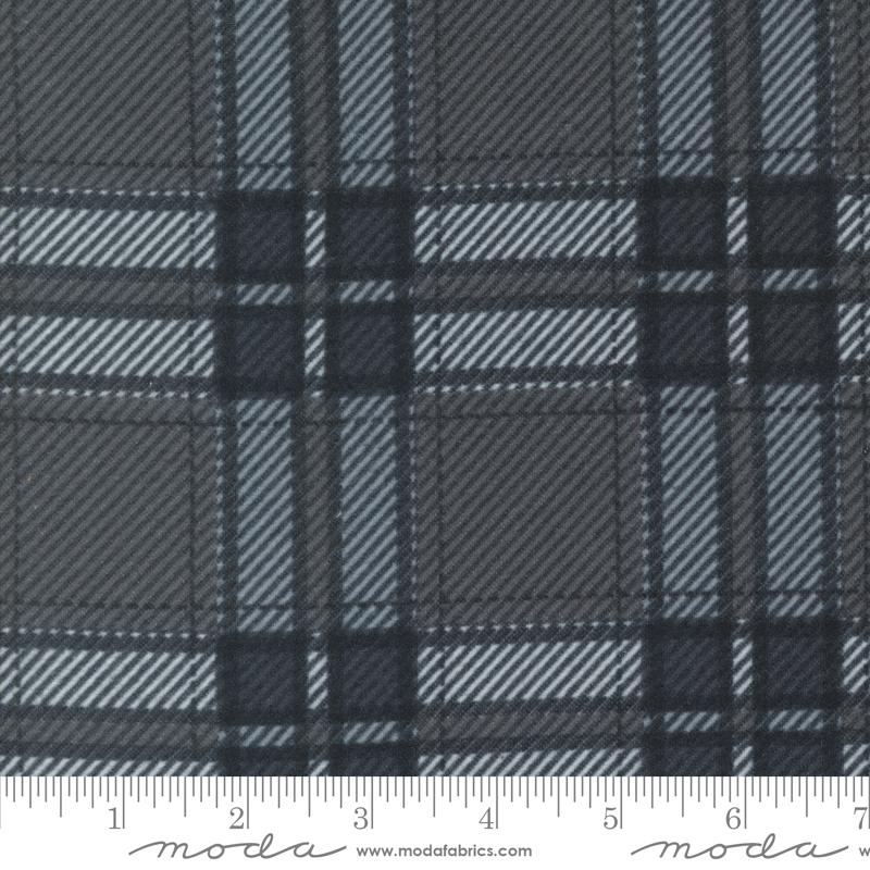 Moda Farmhouse Flannels III cotton flannel fabric in Graphite