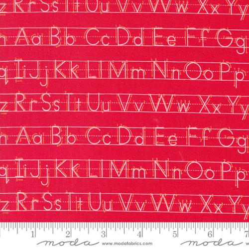 Back To School Apple Writing Letters Cotton 44"/45" Fabric Per Yard