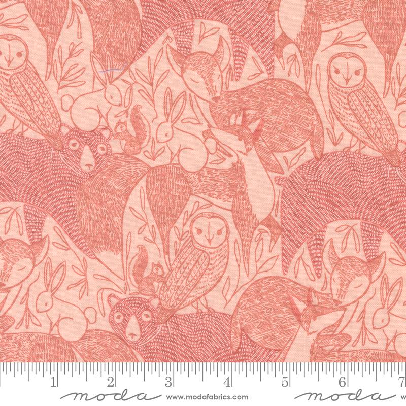 Moda Woodland Wonder quilting cotton fabric in Blush