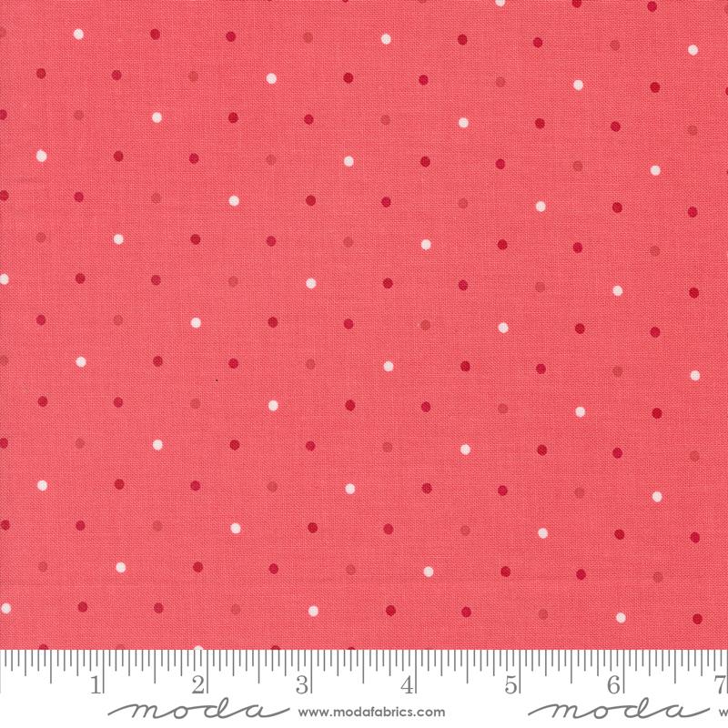 Moda Magic Dot quilting cotton in Raspberry pink