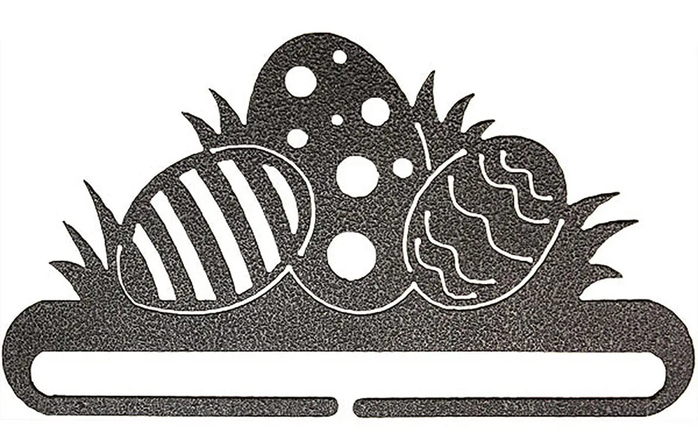 6in Easter Eggs Split Bottom Charcoal - Linda's Electric Quilters