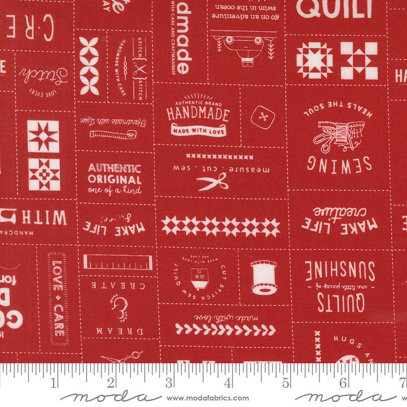 Moda Sweetwater Threads quilting cotton in Red 55680