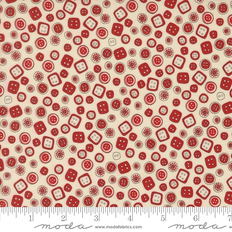 Moda Sweetwater Threads quilting cotton in Porcelain Red 55682