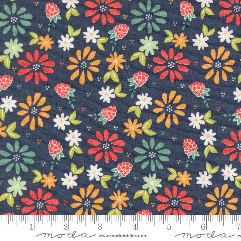 Moda Raspberry Summer quilting cotton in Blueberry