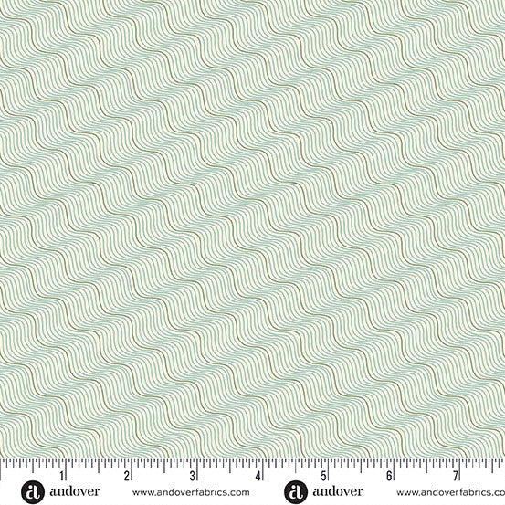 Nordic Summer Glacial Run Buttermilk Cotton 44"/45" Fabric Per Yard