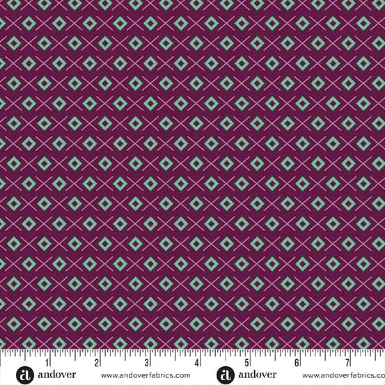 Nordic Summer Stitch Jam Cotton 44"/45" Fabric Per Yard