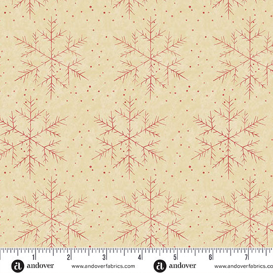Jingle Bell Snowfall Latte 44"/45" Fabric Per Yard