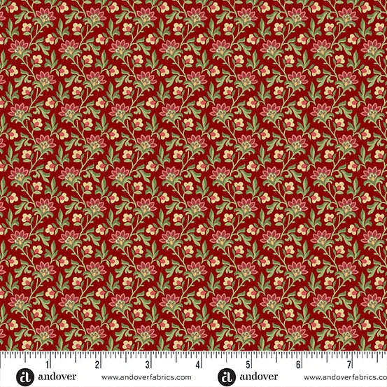 Jingle Bell From the Heart Mulled Wine 44"/45" Fabric Per Yard