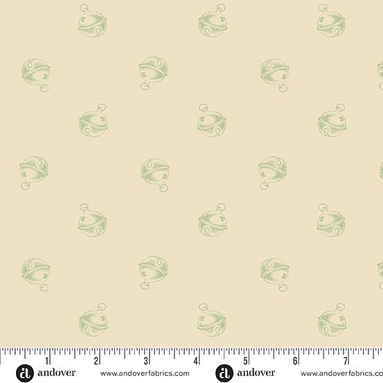 Jingle Bell Jingle Bell Cream 44"/45" Fabric Per Yard