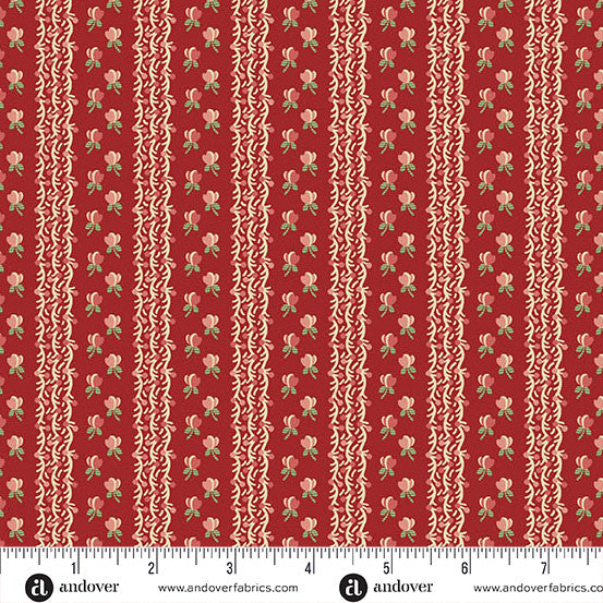 Jingle Bell Fairy Lights Cranberry 44"/45" Fabric Per Yard